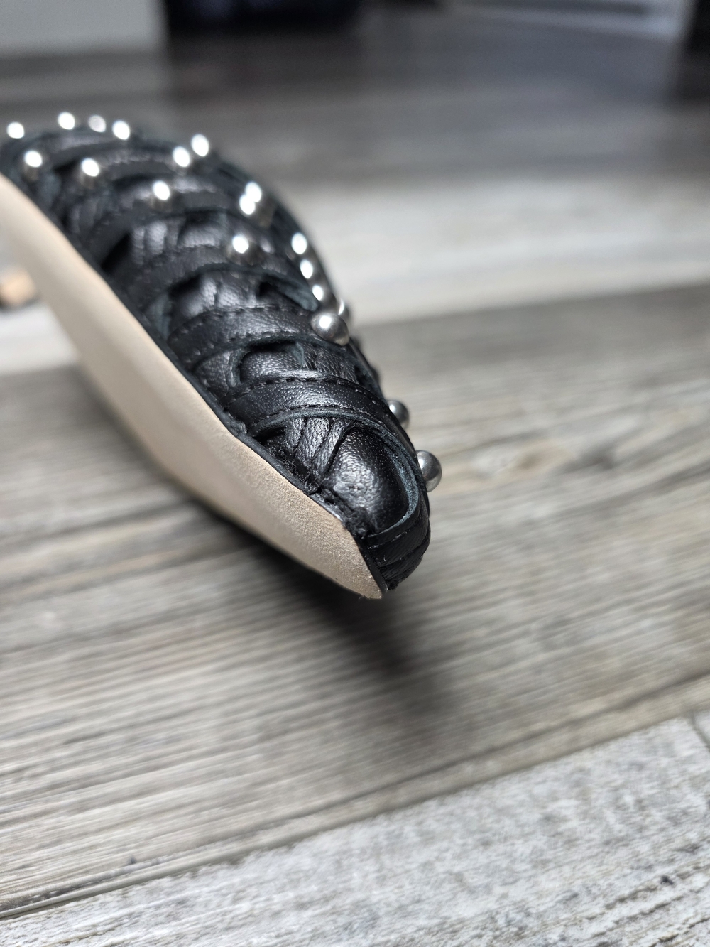 Cinq A Sept Rena Cage Studded Slingback Pointed Toe Pumps Sz 8.5 *NWOB - Picture 11 of 16